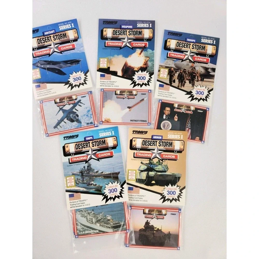 New VTG 1991 Spectra Star Troops Desert Storm Series I Cards Military War 5 Pack